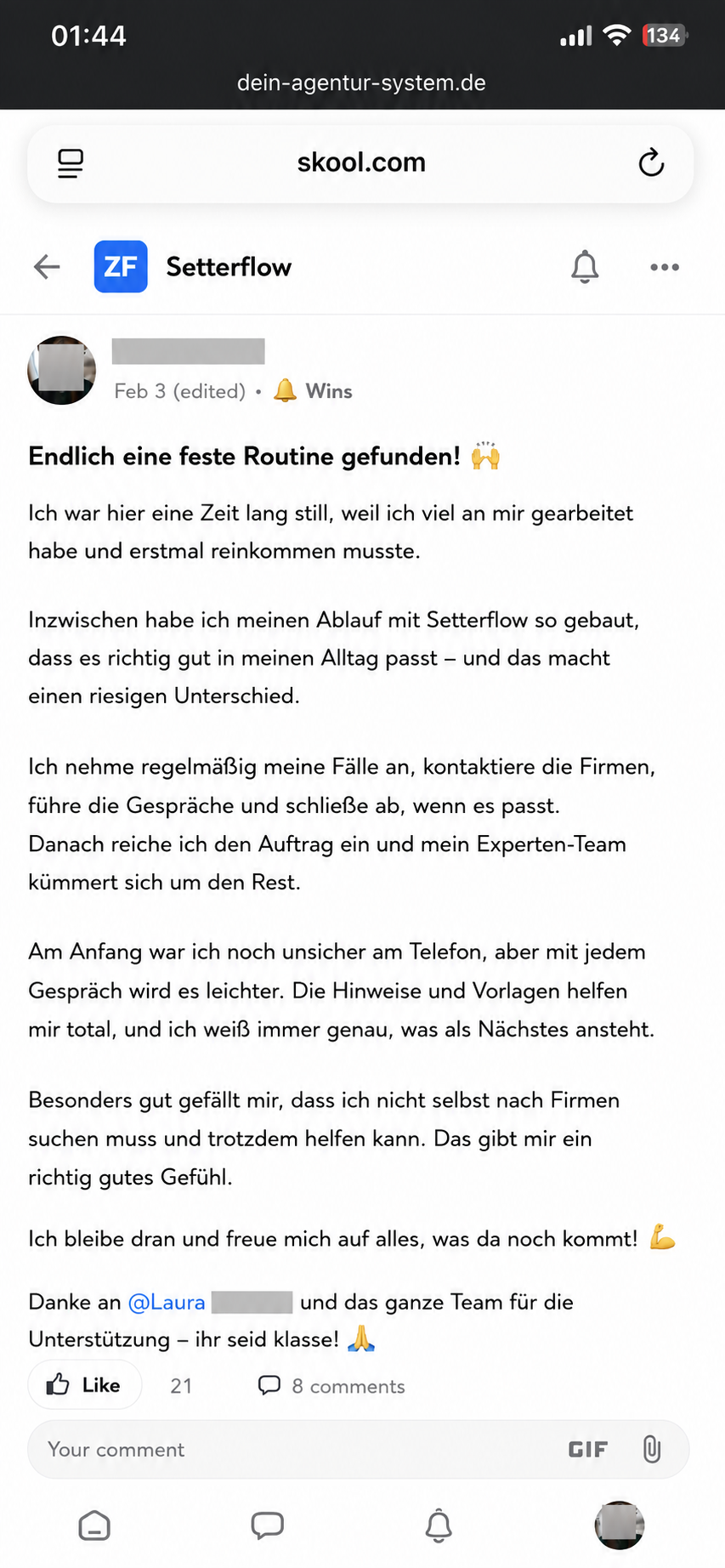 Endlich eine feste Routine gefunden