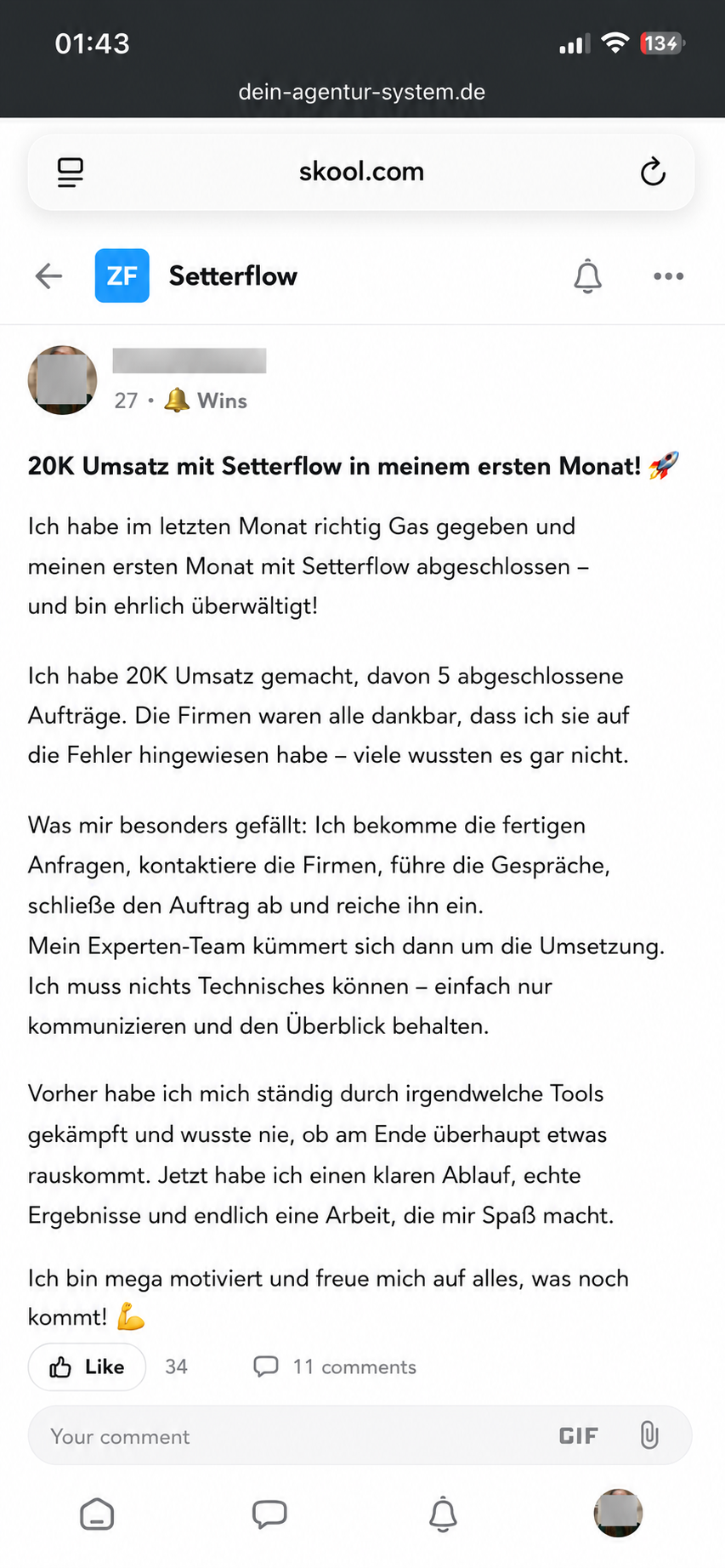 20K Umsatz im ersten Monat