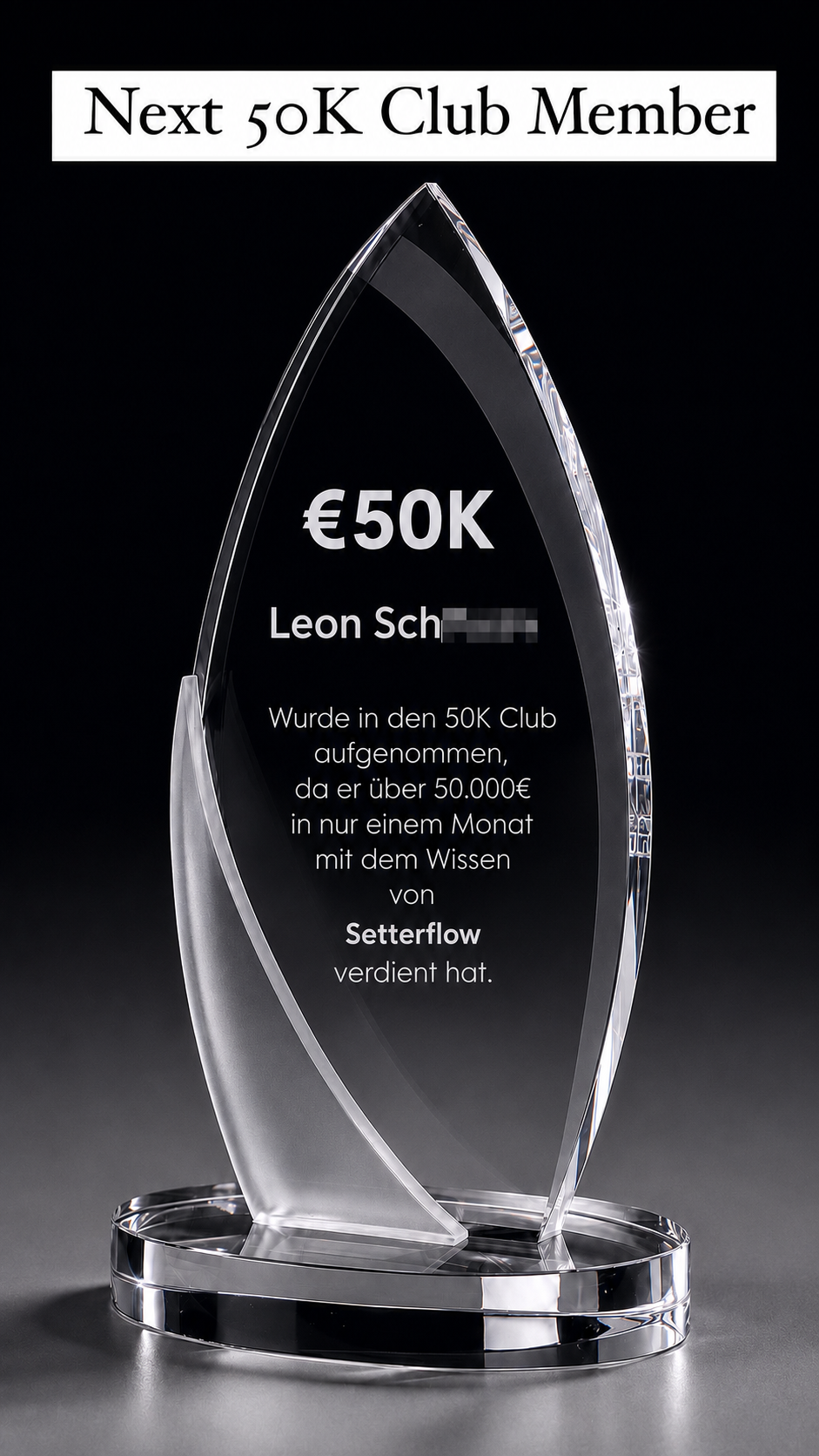 50K Club Member – über 50.000 € in einem Monat