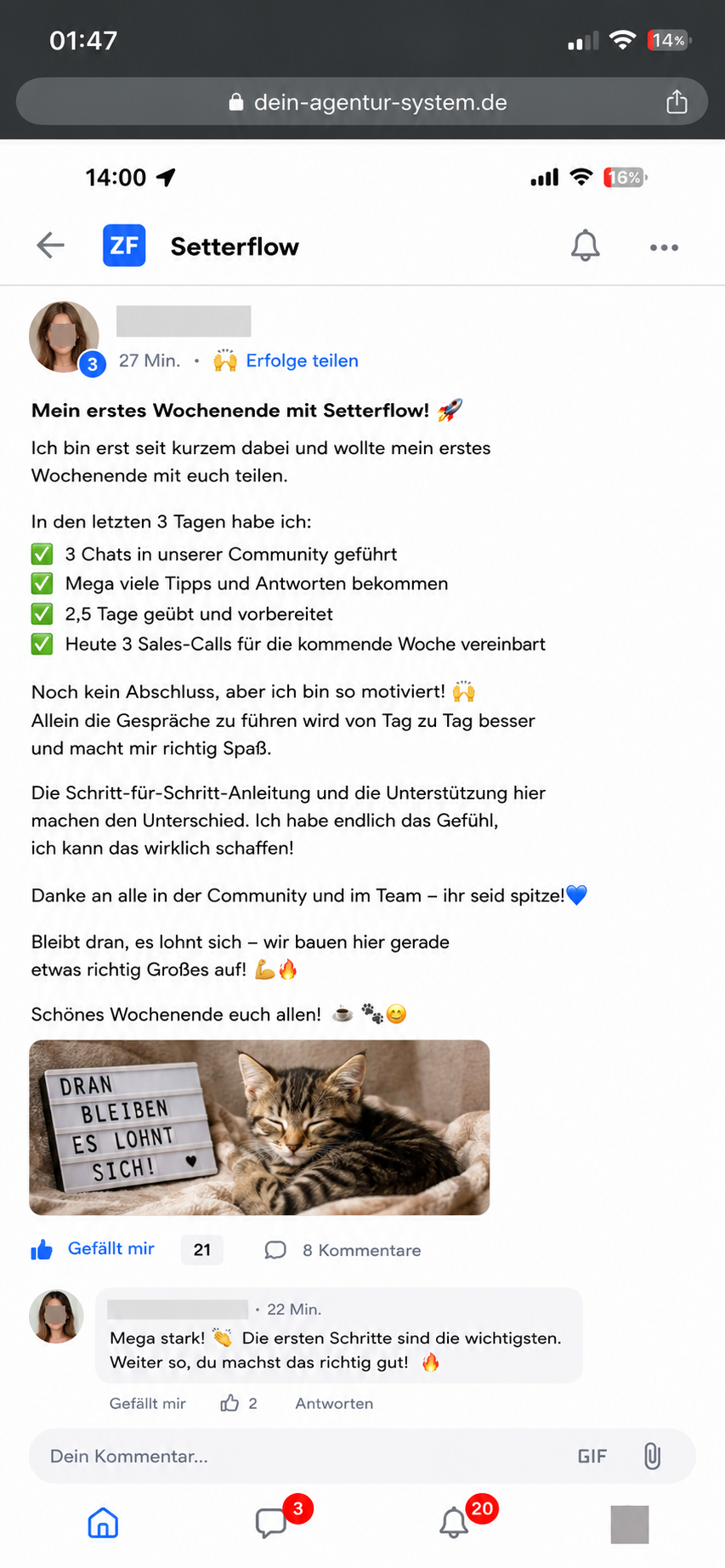 Mein erstes Wochenende mit Setterflow