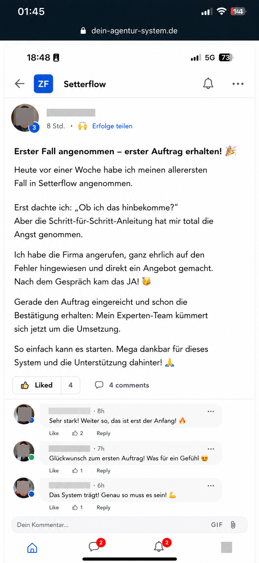 Erster Fall angenommen – erster Auftrag erhalten